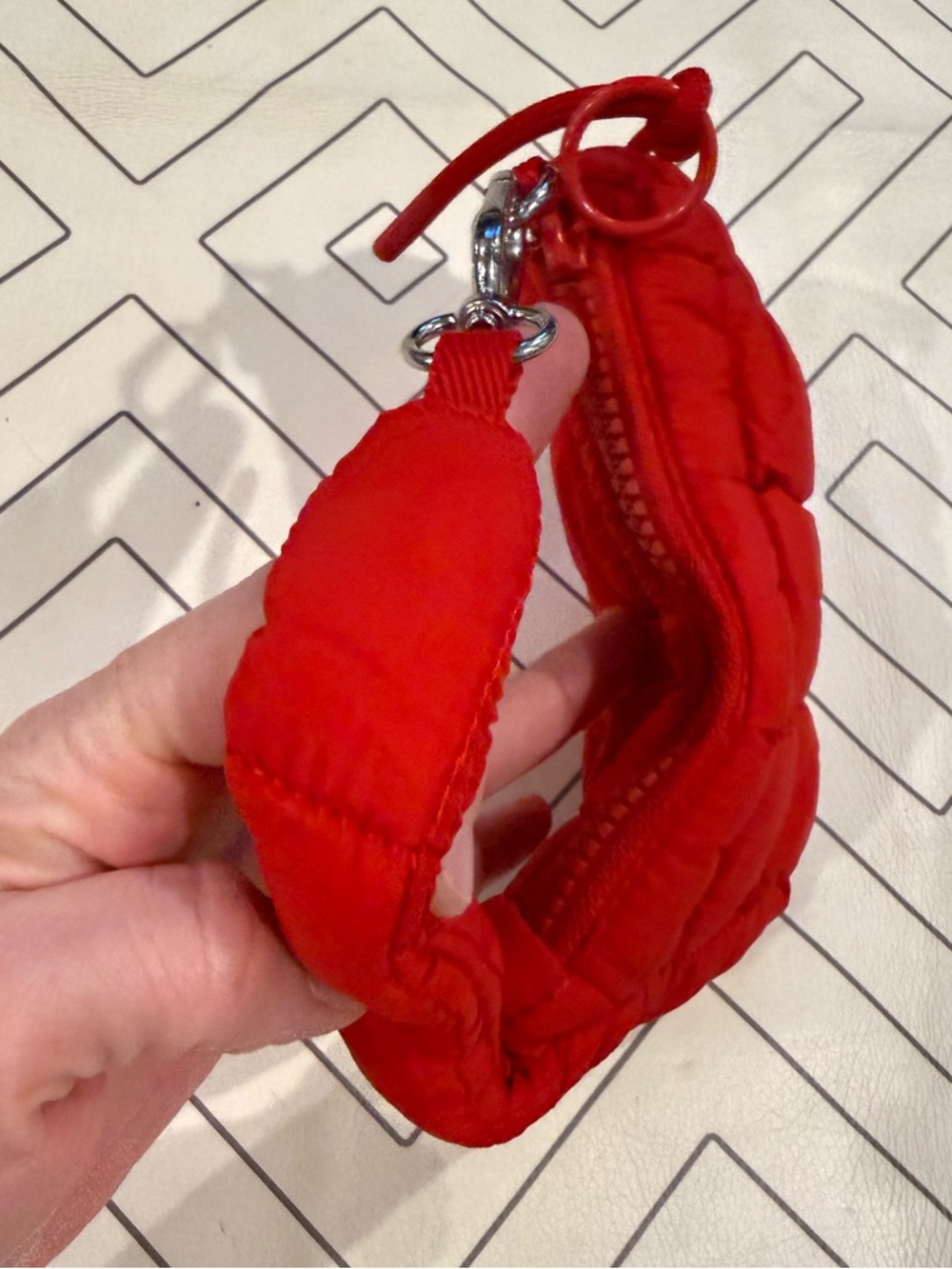 Quilted Puffer Mini Bag Keychain - Picture 4 of 9